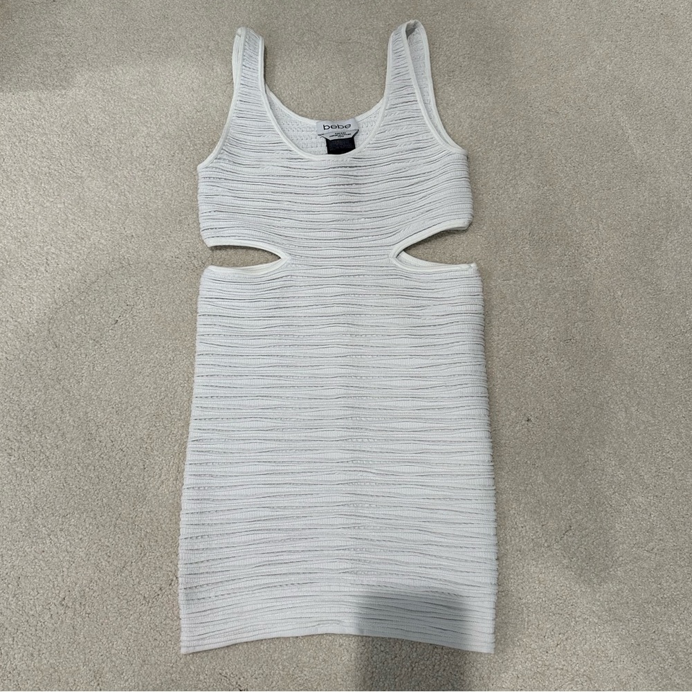 Bebe white bodycon dress size S